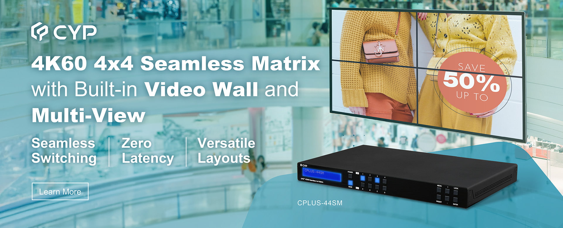 4K60 4×4多視窗 無縫矩陣處理器